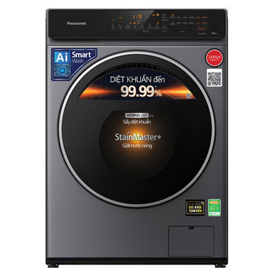  Máy giặt Panasonic Inverter 9kg NA-V90FC1LVT lồng ngang